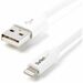 StarTech.com 1m (3ft) White Apple?® 8-pin Lightning Connector to USB Cable for iPhone / iPod / iPad - Charge and Sync your newer generation Apple® Lightning-equipped devices - Comparable to MD818ZM/A - Lightning Cable - iPhone 5 Cable - Lightning 