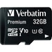 Verbatim 32GB Premium microSDHC Memory Card with Adapter, UHS-I Class 10 - Class 10 - 80MBps Read - 80MBps Write1 Pack