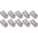 4XEM 50 Pack Cat6 RJ45 Modular Ethernet Plugs for Stranded or Solid CAT6 Cable - 50 Pack Modular RJ45 Ethernet ends for Cat6 stranded or solid CAT6 cable - 1 x RJ-45 Male - Gold-plated Contacts