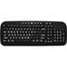 DataCal Ezsee Low Vision Keyboard Large White Print Black Keys - Cable Connectivity - USB Interface Multimedia Hot Key(s) - English
