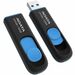 Adata 32GB DashDrive UV128 USB 3.0 Flash Drive - 32 GB - USB 3.0 - 90 MB/s Read Speed - 40 MB/s Write Speed - Blue, Black - 5 Year Warranty