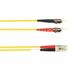 Black Box Fiber Optic Duplex Patch Network Cable - 6.50 ft Fiber Optic Network Cable for Network Device - First End: 2 x ST Network - Male - Second End: 2 x LC Network - Male - 1 Gbit/s - Patch Cable - OFNP, OFNR - 62.5/125 µm - Yellow - TAA Complia