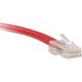 ENET Cat6 Red 3 Foot Non-Booted (No Boot) (UTP) High-Quality Network Patch Cable RJ45 to RJ45 - 3Ft - Lifetime Warranty