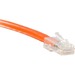 ENET Cat6 Orange 7 Foot Non-Booted (No Boot) (UTP) High-Quality Network Patch Cable RJ45 to RJ45 - 7Ft - Lifetime Warranty