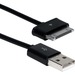 QVS 2-Meter USB Sync & Charger Cable for Samsung Galaxy Tab/Note Tablet - 6.56 ft Proprietary/USB Data Transfer Cable for Tablet PC - First End: 1 x 30-pin Proprietary - Male - Second End: 1 x USB - Male - Black