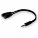 5PK 3.5mm Audio Input Male to 2x3.5mm Audio Output Female Black Adapters - 100% compatible and guaranteed to work