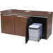 Middle Atlantic Two Bins On Slide-Out Frame Are Ideal For Recycling And Waste - 5.81 gal Capacity - Plastic - Blue, Tan - 2