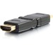 C2G 360° Rotating HDMI Adapter - Male to Female - 1 x HDMI (Type A) Male Digital Audio/Video - 1 x HDMI (Type A) Female Digital Audio/Video - Black