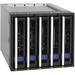 Icy Dock FatCage MB155SP-B 5x3.5" in 3x5.25" Hot Swap SATA HDD Cage - 5 x HDD Supported - Serial ATA/600 Controller - RAID Supported - 5 x Total Bays - 5 x 3.5" Bay - Internal