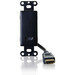 C2G HDMI Pass Through Decorative Wall Plate - Black - Black - 2 x HDMI Port(s)