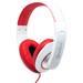 SYBA Multimedia Binaural Design Red / White Headset - 40mm Speaker at 20Hz - 20kHz, Over Head, On Ear