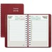 Rediform Wirebound DuraGlobe Daily Planners - Julian - Daily - 1 Year - January till December - 7:00 AM to 7:00 PM, 7:00 AM to 5:00 PM - 1 Day Single Page Layout - 5" x 8" White - Twin Wire - Wood, Eucalyptus, Pine, Bagasse - Red - Eco-friendly, Appointme