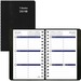 Blueline DuraGlobe Soft Cover Weekly Planner - Julian Dates - Weekly, Monthly - 12 Month - January 2021 till December 2021 - 7:00 AM to 6:00 PM - Hourly - 1 Week Double Page Layout - 5" x 8" White Sheet - Twin Wire - Black - Eucalyptus, Pine, Wood, Bagass