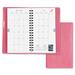 Day-Timer 14-month Bilingual Pink Ribbon Planner - Julian Dates - Monthly - 14 Month - January - January - 1 Month Double Page Layout - 3 3/4" x 6 1/2" Sheet Size - Twin Wire - Leather - Pink - Bilingual, Appointment Schedule, Flexible, Ribbon Marker - 1 Each