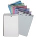 Mead Memo Book - 150 Pages - 75 Sheets - Wire Bound - 4" x 6" - White Paper - Black Binding - AssortedPoly Cover - Hole-punched - 1 Each 