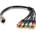 C2G 1.5ft RapidRun Component Video and Stereo Audio Flying Lead - 1.50 ft Proprietary/RCA A/V Cable for Audio/Video Device, Projector, Monitor - First End: 1 x Component Video - Male, 1 x RCA Audio - Male - Second End: 1 x 15-pin Proprietary - Male - Blac