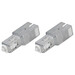 AddOn 2-Pack 10dB fixed Male to Female SC/UPC SMF OS1 Simplex fiber Attenuator - 100% compatible and guaranteed to work