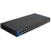 Linksys LGS116 16-Port Gigabit Ethernet Switch - 16 Ports - 10/100/1000Base-T - 2 Layer Supported - Twisted Pair - Desktop, Wall Mountable - Lifetime Limited Warranty