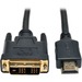 Eaton Tripp Lite Series HDMI to DVI Adapter Cable (M/M), 50 ft. (15.2 m) - (HDMI to DVI-D M/M) 50-ft.