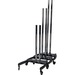 Premier Mounts Dual Pole Cart Base with Nesting Capability and PSD-HDCA Mount Adapter - 27.7" Width x 27.9" Depth x 7.6" Height - Black