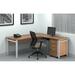 Global Ionic - L Shaped Suite, 66"W x 66"D x 29"H, Winter Cherry - 66" x 66"29" - Finish: Winter Cherry - For Reception Area, Office