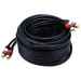 Monoprice 35ft Premium 2 RCA Plug/2 RCA Plug M/M 22AWG Cable - Black - 35 ft Coaxial Audio Cable for Audio Device - First End: 2 x RCA Audio - Male - Second End: 1 x RCA Audio - Male - Shielding - Gold Plated Connector - Black