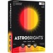 Astrobrights Inkjet, Laser Colored Paper - Rocket Red, Re-entry Red, Cosmic Orange, Galaxy Gold, Solar Yellow - Letter - 8 1/2" x 11" - 24 lb Basis Weight - 500 / Ream - FSC - Lignin-free, Acid-free
