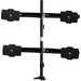 Amer Mounts Grommet Based Quad Monitor Mount for four 24"-32" LCD/LED Flat Panel Screens - Supports up to 26.5lb monitors, +/- 20 degree tilt, and VESA 75/100