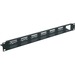 Middle Atlantic 1 RU AVIP Fixed Rackmount Panel - Steel - Black - 1U Rack Height - 1.7" Height x 19" Width x 2.9" Depth