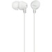 Sony Fashion Color EX Series Earbuds - Stereo - White - Mini-phone (3.5mm) - Wired - 16 Ohm - 8 Hz 22 kHz - Gold Plated Connector - Earbud - Binaural - In-ear - 3.94 ft Cable