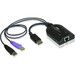 ATEN USB/RJ-45 KVM Cable-TAA Compliant - RJ-45/USB KVM Cable for Card Reader, KVM Switch, Keyboard/Mouse, Video Device - First End: 2 x Type A Male USB, First End: 1 x DisplayPort Male Digital Audio/Video - Second End: 1 x RJ-45 Female Network - Black - 1