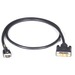Black Box Locking Cable - HDMI-to-DVI, 1-m (3.2-ft.) - 3.20 ft DVI/HDMI Video Cable for Video Device - First End: 1 x HDMI Digital Audio/Video - Male - Second End: 1 x DVI Digital Video - Male - 4 Gbit/s - Supports up to 1920 x 1200 - 28 AWG - Black