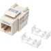 Intellinet Network Solutions Cat5e Keystone Jack, UTP, Punch-Down, Ivory - Compatible With 110 and Krone Punch-Down Tools