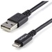 StarTech.com 3m (10ft) Long Black Apple?® 8-pin Lightning Connector to USB Cable for iPhone / iPod / iPad - Charge and Sync your Apple® Lightning-equipped devices over longer distances - Lightning Cable - iPhone 5 Cable - Long Lightning to USB Cab