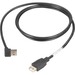 Black Box USB 2.0 Cable - Type A Male (Right Angle) to Type A Female, 4-ft. (1.2-m) - 4 ft USB Data Transfer Cable for Hub, Peripheral Device, Printer, Scanner, Storage Device - First End: 1 x USB 2.0 Type A - Male - Second End: 1 x USB 2.0 Type A - Femal