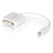 C2G 8in Mini DisplayPort to DVI Adapter - M/F - DVI/Mini DisplayPort for Notebook, Tablet, Monitor, Video Device - 8" - 1 x Mini DisplayPort Male Thunderbolt - 1 x DVI-D (Single-Link) Female Digital Video - White