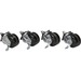 Black Box Caster Set for 4-Post Fixed Depth Racks - 750 lb Load Capacity - Rubber - 4 / Set - TAA Compliant