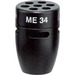 Sennheiser ME 34 Electret Condenser Microphone - 40 Hz to 20 kHz - 26 dB - Gooseneck - Gold Plated