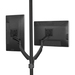 Chief Kontour Dynamic Pole Dual Monitor Mount - For Displays 10-30" - Black - Adjustable Height - 10" to 30" Screen Support - 50 lb Load Capacity