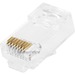 Monoprice Cat6 Plug Stranded W/Insert 50U 100pcs/Bag - 100 Pack - 1 x RJ-45 Network Male