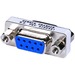 Monoprice DB9 F/F, Mini Gender Changer - 1 x 9-pin DB-9 Serial Female - 1 x 9-pin DB-9 Serial Female - Silver