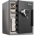 Fire-Safe Digital Alarm Water/Fire-resistant Safe - Fire Proof - Overall Size 23.8" x 18.6" x 19.3" - Gunmetal Black