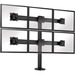Chief Kontour Grommet Mounted Display Stand - For 4 or 6 Displays - Black - Height Adjustable - 27" to 30" Screen Support - 90 lb Load Capacity - 75 x 75, 100 x 100 - VESA Mount Compatible