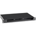 Black Box Rackmount Fiber Shelf, 1U, 3-Adapter Panel - For Patch Panel, Adapter Panel - 1U Rack Height x 23" Rack Width - Rack-mountable - Black - Cold-rolled Steel (CRS)
