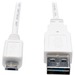Eaton Tripp Lite Series Universal Reversible USB 2.0 Cable (Reversible A to 5Pin Micro B M/M) White, 3 ft. (0.91 m) - USB for PDA, Camera, Cellular Phone - 3 ft - 1 x Type A Male USB - 1 x Type B Male Micro USB - White"
