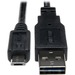 Eaton Tripp Lite Series Universal Reversible USB 2.0 Cable (Reversible A to 5Pin Micro B M/M), 6-in. (15.24 cm) - (Reversible A to 5Pin Micro B M/M) 6-in.