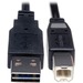 Eaton Tripp Lite Series Universal Reversible USB 2.0 Cable (Reversible A to B M/M), 1 ft. (0.31 m) - (Reversible A to B M/M) 1-ft.