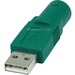 Monoprice USB Male to PS2 (MDIN6F) Converter for Logitech Brand - 1 x Type A USB Male - 1 x 6-pin Mini-DIN (PS/2) Keyboard Female