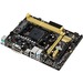 Asus A58M-K Desktop Motherboard - AMD A58 Chipset - Socket FM2+ - Micro ATX - 32 GB DDR3 SDRAM Maximum RAM - DDR3-2400/PC3-19200 (O.C.) - 2 x Memory Slots - Gigabit Ethernet - 4 x SATA Interfaces