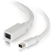 C2G 3ft Mini DisplayPort Extension Cable M/F - White - 3 ft Mini DisplayPort A/V Cable for Audio/Video Device, Computer, Monitor - First End: 1 x Mini DisplayPort Thunderbolt - Male - Second End: 1 x Mini DisplayPort Thunderbolt - Female - Extension Cable